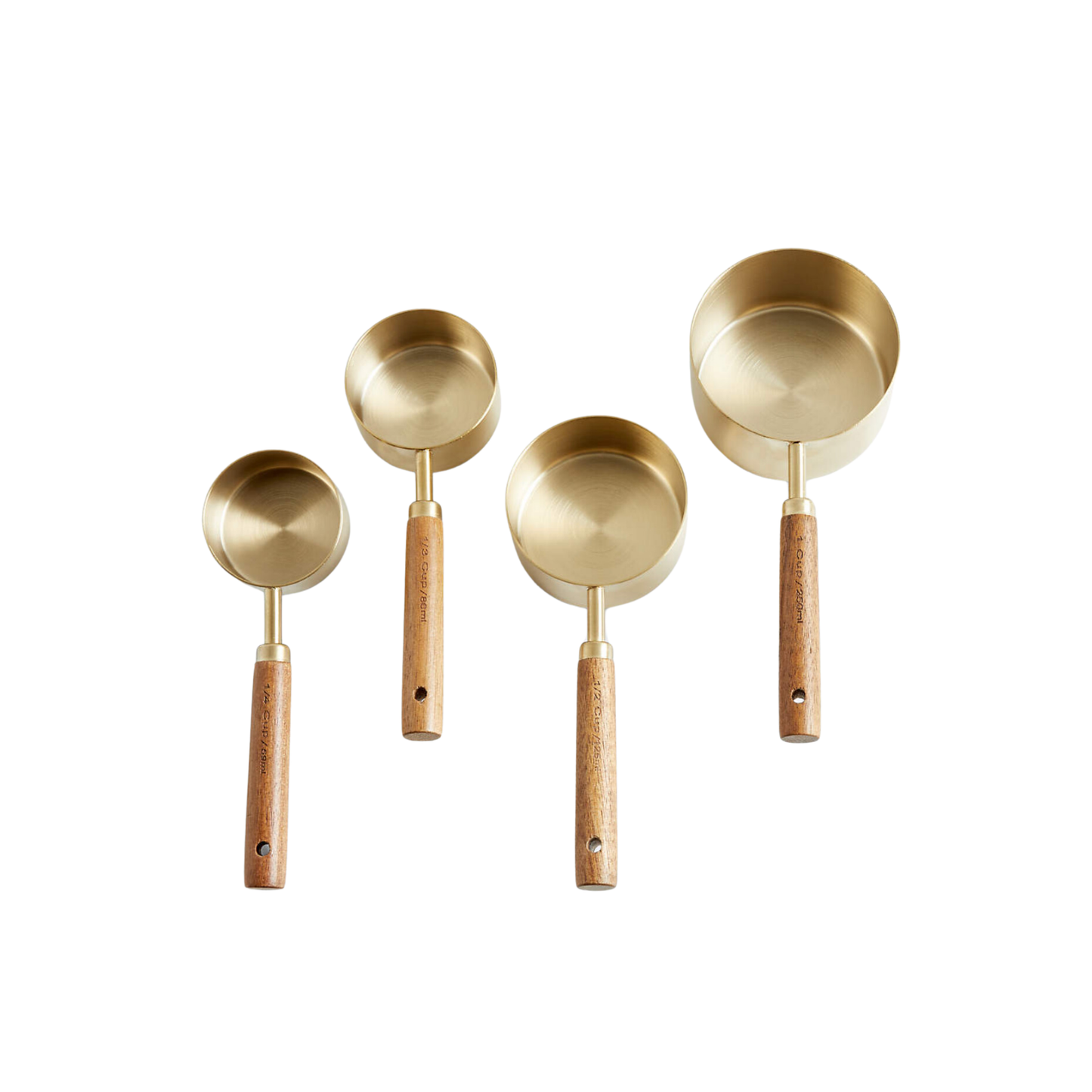 Set of 8 Classic Wood Handle Measuring Cups